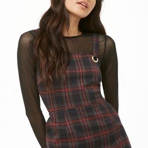 Forever 21 Dresses - 🚫SOLD🚫 Plaid Mini Overall Dress Forever 21 Dresses - 🚫SOLD🚫 Plaid Mini Overall Dress